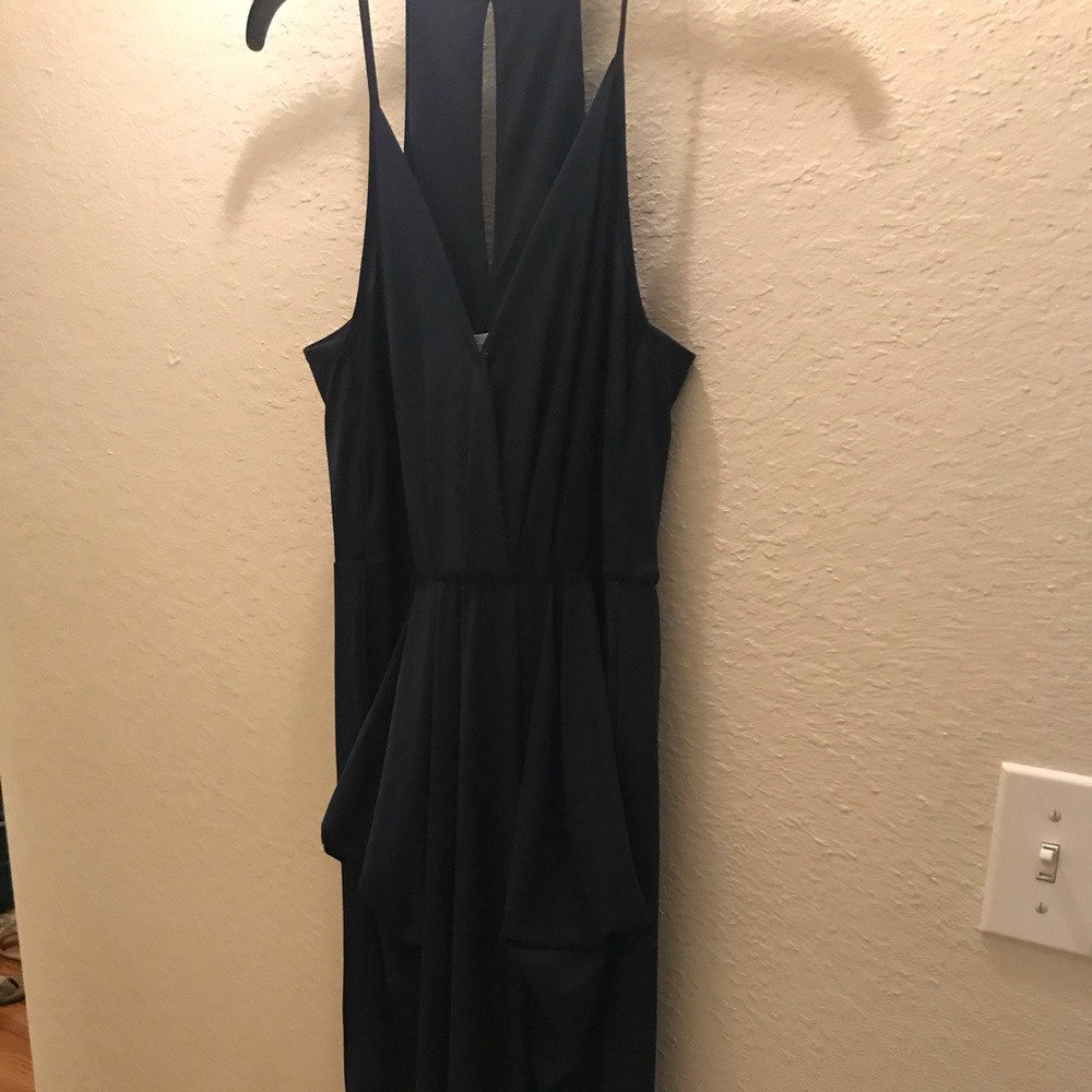 BCBG navy midi length dress with pockets!